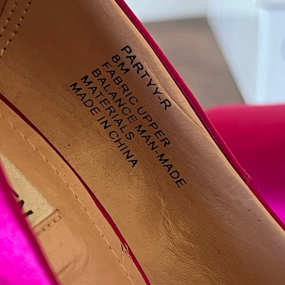 Steve Madden Fuschia Rhinestone Heeled Platform Pumps - Picture 5 of 14